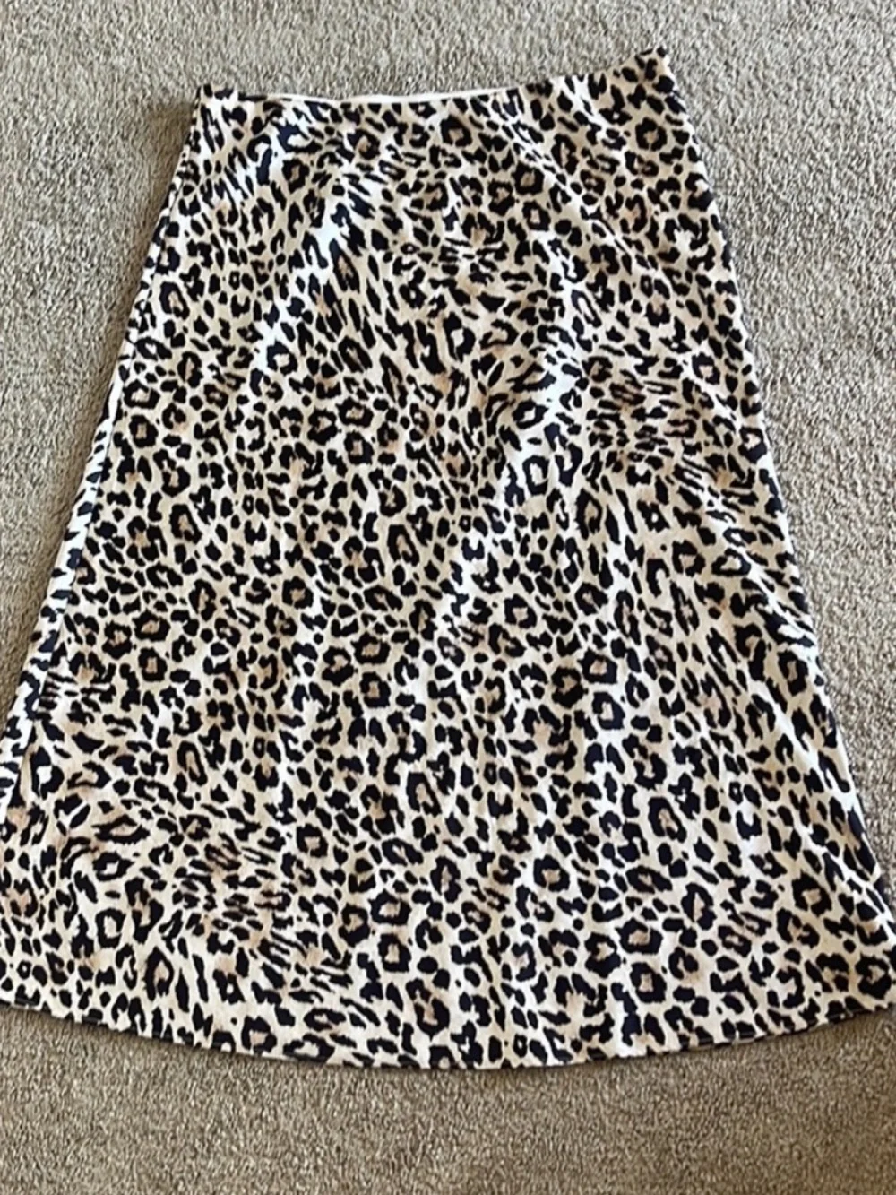 J. Crew Gwyneth Satin Slip Leopard Print Midi Skirt